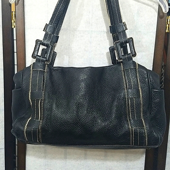 Del Conte black pebbled leather satchel - Picture 6 of 13
